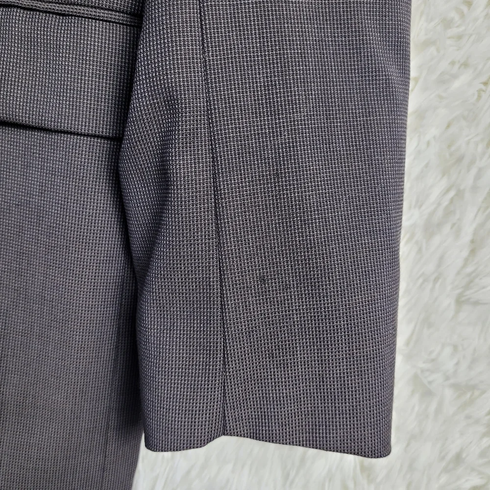 42L Burberry London Dark Brown Houndstooth Wool Blazer‎ Luxury Y2K 90s